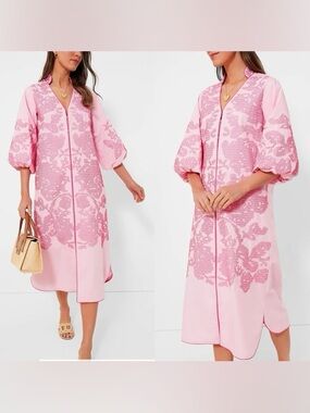 persimmon floral chiffon eloise dress Persimmon Floral Chiffon Dress (Women)